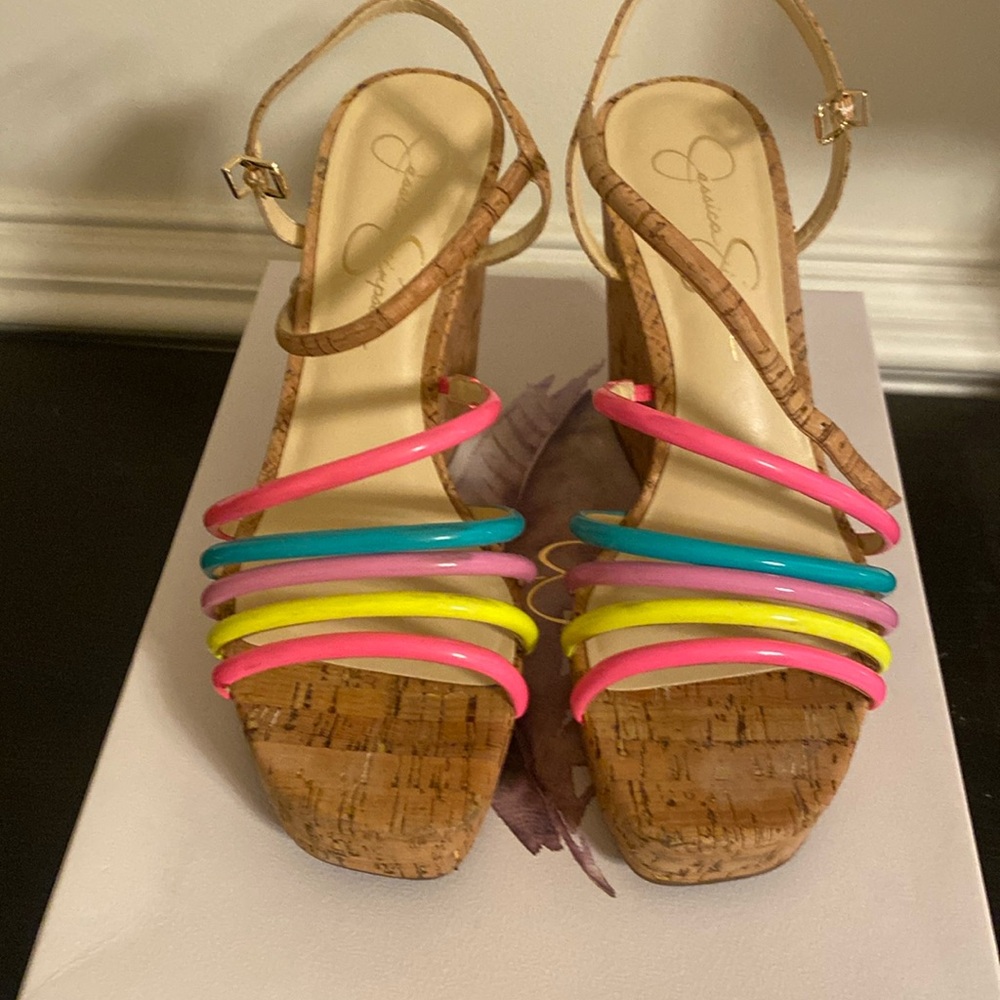 Jessica Simpson cork Wedges